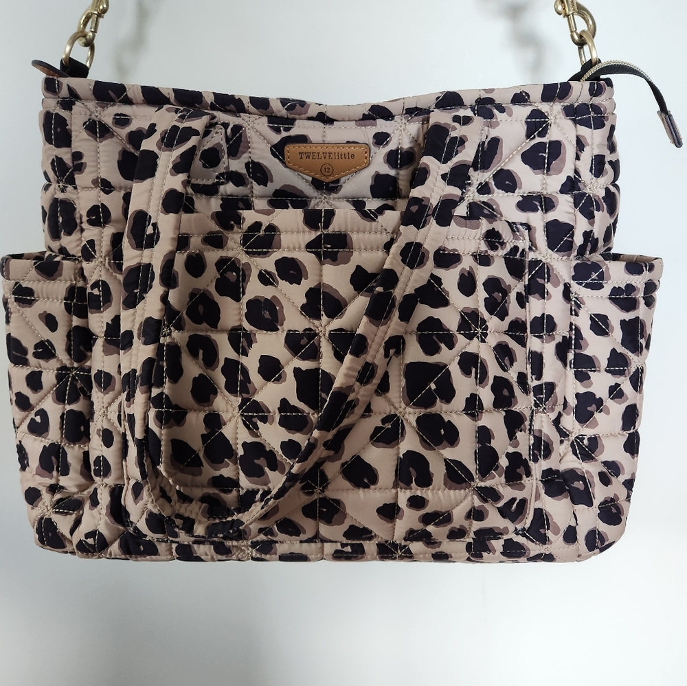 Leopard print diaper bag